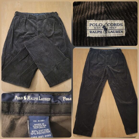 Polo Ralph Lauren Other - Polo Ralph Lauren Men's Brown Corduroy Pleated Pants Size 35x32